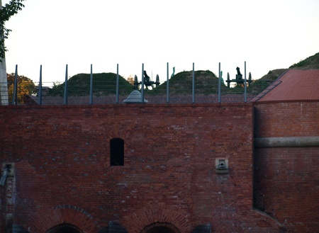 Zamosc, Poland - September 08  Old stoned fortification - old city defensive walls in Zamosc on September 09, 2013 in Zamosc, Polandのeditorial素材
