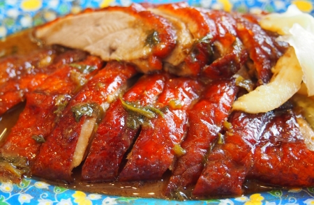 Thai style roast duckの写真素材