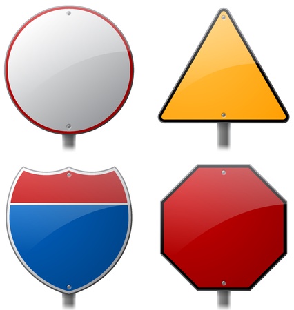 Blank Road Signsのイラスト素材