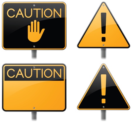 Caution and Warning Signsのイラスト素材
