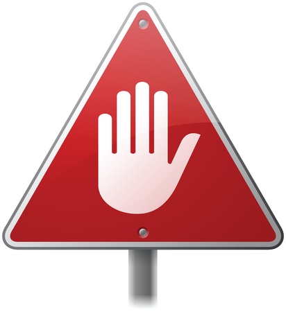 Caution Hand Signのイラスト素材