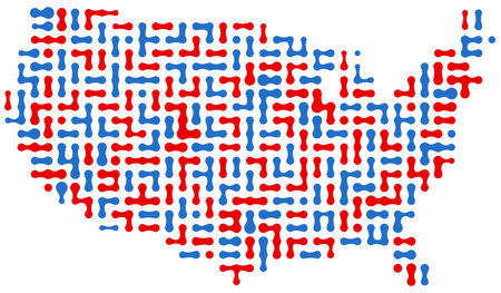 USA dot map.のイラスト素材