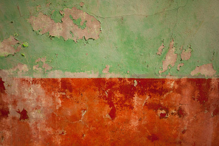 Grunge deteriorated painted wall with space for copy.の写真素材