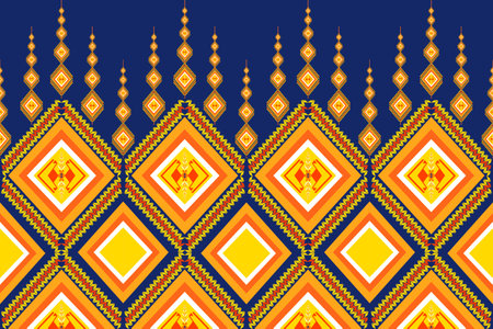 Vintage Ethnic abstract pattern tribal seamless. Aztec geometric art. Navajo textile background design for wallpaper, cushions, clothing, and fabric. Vector illustration embroidery style.の写真素材