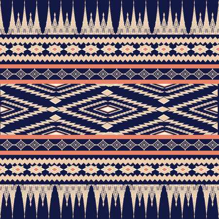 Vintage Ethnic abstract pattern tribal seamless. Aztec geometric art. Navajo textile Ikat background...