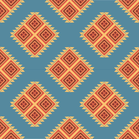 Vintage Ethnic abstract pattern tribal seamless. Aztec geometric art. Navajo textile Ikat background...