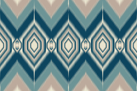 Native Abstract Ikat Pattern seamless. Geometric traditional motif ethnic handmade design. Ethnic abstract ikat art. Ethnic ikat tribal for background, curtain, carpet, wallpaper, clothingのイラスト素材