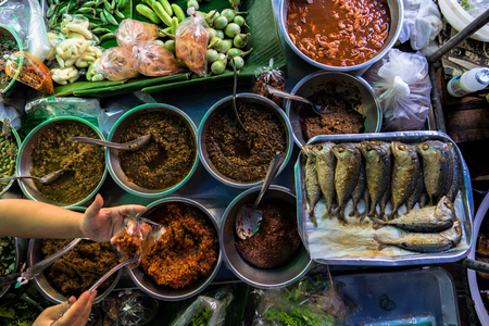 Street vendor in Bangkokの写真素材