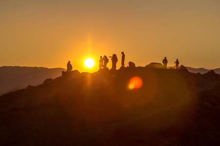 Sunrise on Mission Peak in Fremont - Californiaの写真素材