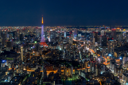 Tokyo tower special light up for the new year.のeditorial素材