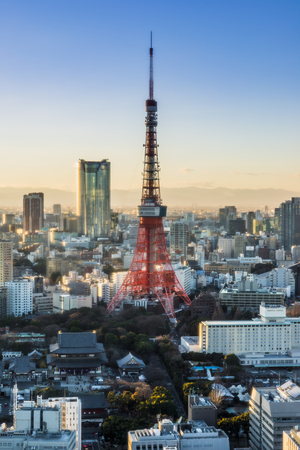 View of Tokyo Tower from the World Trade Centerのeditorial素材