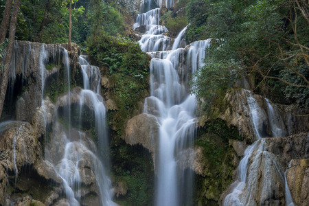 Kuang Si waterfall near Luang Prabangの写真素材