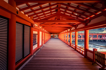 Itsukushima Shrine on Miyajima Island. A UNESCO world heritage site in Japan - Hiroshima Prefecture.のeditorial素材