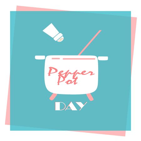 Pepper Pot Day concept icon. Celebrate pepper pot every December 29. Black Pepper pot burn icon represent Pepper Pot Day. Pepper pot day celebration symbolのイラスト素材