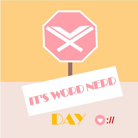 Happy Word Nerd Day. January 9. Happy National Word Nerd Day!のイラスト素材