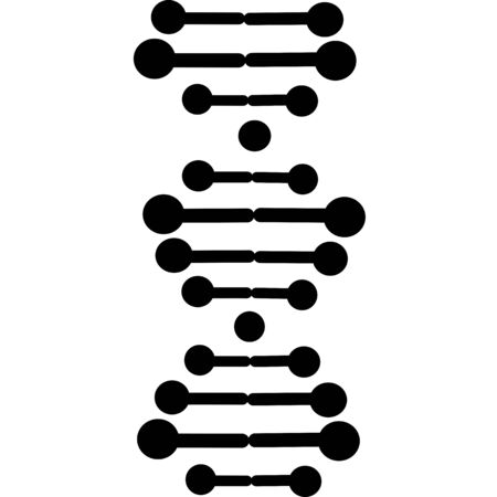 DNA spirals violet and turquoise color icons set. Deoxyribonucleic, nucleic acid helix. Spiraling strands. Chromosome. Molecular biology. Genetic code. Genome. Genetics. Isolated vector illustrationsのイラスト素材