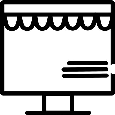 shopping icon. One of set web icons. Vector illustration Online shopping, Shop now, computer shop. Shop Icon - Vector, Sign and Symbol for Design, Presentation, Website or Apps Elements.のイラスト素材