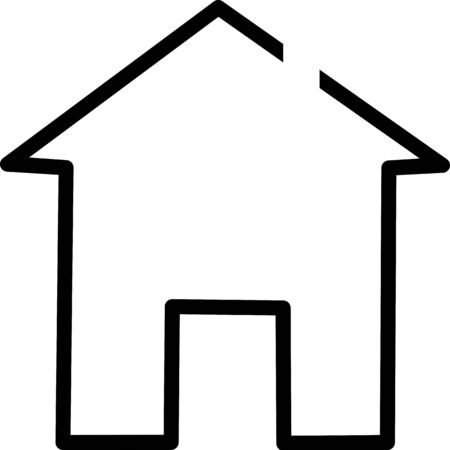 Home vector image to be used in web applications, mobile applications and print media. Abstract house logo design template. Colorful sign. Universal vector icon. Line House symbol isolatedのイラスト素材