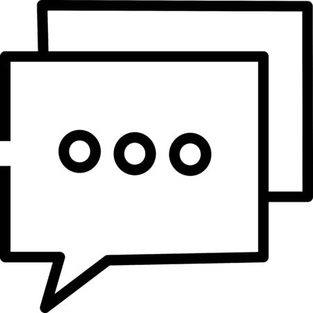 Chat Icon in trendy flat style isolated on grey background. Speech bubble symbol for your web site design, logo, app, UI.のイラスト素材