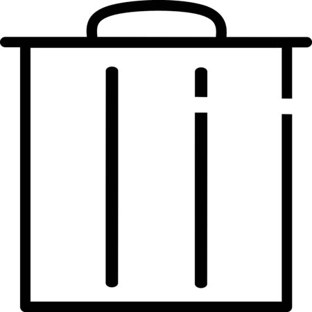 vector icon trash can. Stylized trash can on white background.のイラスト素材