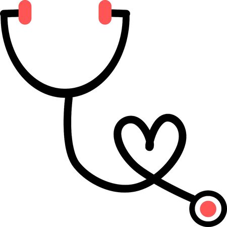 Stethoscope icon in trendy flat style. Stethoscope icon page symbol for your web site design Stethoscope icon logo, app, UI.のイラスト素材