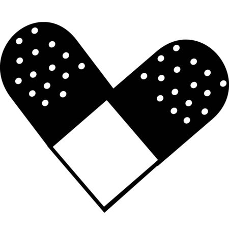 medical plaster icon, plaster icon. vector bandage, health adhesive care. Medical adhesive tape plaster. Illustration of medical tape, plaster, protection and care. injury tape plaster flat designのイラスト素材