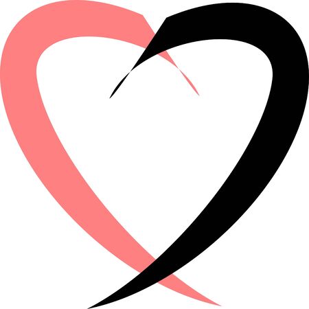 Heart shape vector. Love illustration. Hand drawn design for card background. Web icon, symbol, sign. Romantic wedding invitation. Art sketch. Red graphic drawing isolated on white.のイラスト素材