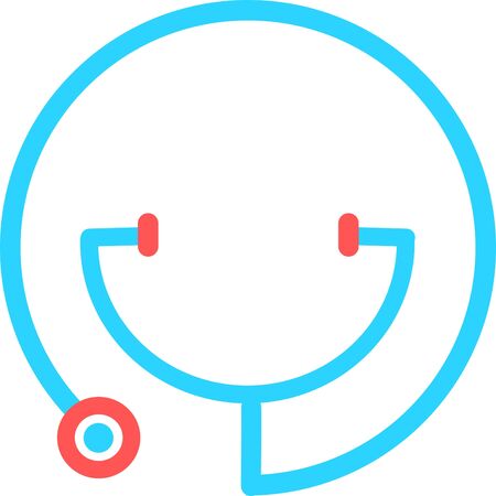 Stethoscope icon in trendy flat style. Stethoscope icon page symbol for your web site design Stethoscope icon logo, app, UI.のイラスト素材