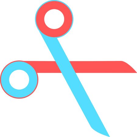 professional medical Scissor. Surgical Instrument, Medical clamp, hairstyle scissor icon. Medical equipment. Isolated scissors icon in the white background - vectorのイラスト素材