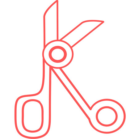 professional medical Scissor. Surgical Instrument, Medical clamp, hairstyle scissor icon. Medical equipment. Isolated scissors icon in the white background - vectorのイラスト素材