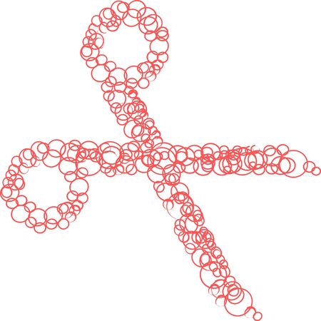 professional medical Scissor. Surgical Instrument, Medical clamp, hairstyle scissor icon. Medical equipment. Isolated scissors icon in the white background - vectorのイラスト素材