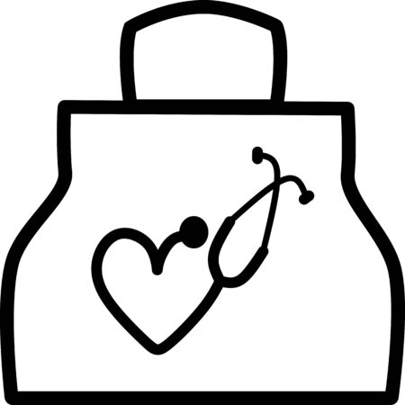 First aid kit medicine cartoon style isolated. Doctor's first-aid kit in cartoon style. Medicine chest vector illustration. Study Medicine Doctor's Kit With Bag. Pharmacy. Medical Kit icon vector setのイラスト素材