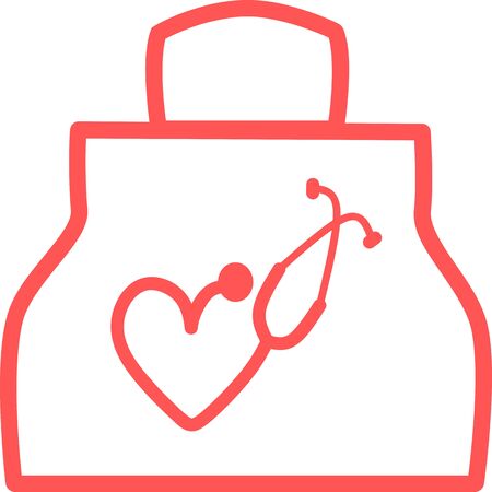 First aid kit medicine cartoon style isolated. Doctor's first-aid kit in cartoon style. Medicine chest vector illustration. Study Medicine Doctor's Kit With Bag. Pharmacy. Medical Kit icon vector setのイラスト素材