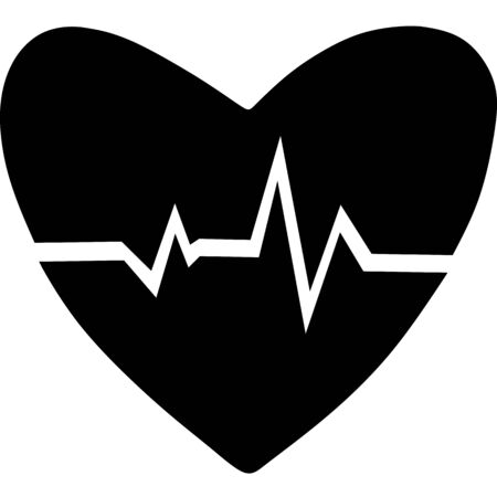 Heartbeat icon. Heart pulse. cardiogram. Beautiful healthcare, medical. Modern simple design. Icon, sign or logo. beat pulse icon. heart care cardiology. world heart dayのイラスト素材