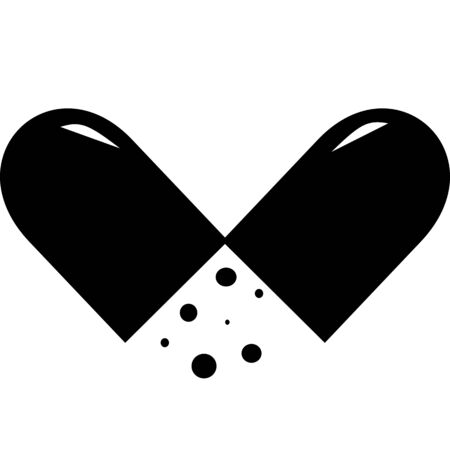 Medical pill. Medicine, pharmacy, hospital set of drugs. Medication, pharmaceutics concept. Vector illustration. Drugs flat icons: pills, capsules. healthcare medicine iconのイラスト素材