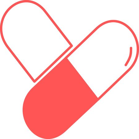 Medical pill. Medicine, pharmacy, hospital set of drugs. Medication, pharmaceutics concept. Vector illustration. Drugs flat icons: pills, capsules. healthcare medicine iconのイラスト素材