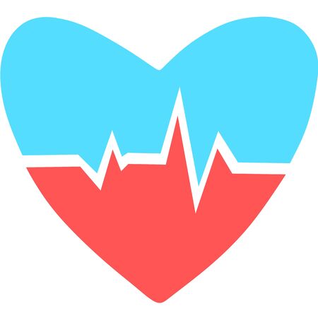 Heartbeat icon. Heart pulse. cardiogram. Beautiful healthcare, medical. Modern simple design. Icon, sign or logo. beat pulse icon. heart care cardiology. world heart dayのイラスト素材