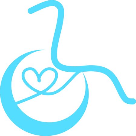Wheelchair flat icon. Vector wheelchair icon. Attractive and Beautifully or Faithfully Designed Wheelchair Icon. Wheelchair, handicapped or accessibility parking or access sign flat for apps and printのイラスト素材