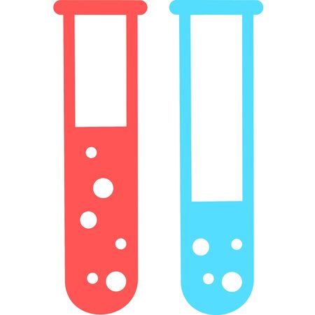 Chemical test tube pictogram icon. Laboratory glassware or beaker equipment. Experiment flasks. Trendy modern vector symbol. Simple flat illustration. Glass chemical, laboratory flasks for science labのイラスト素材
