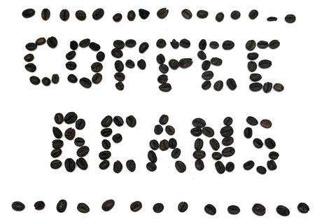 a coffee beans with a white backgroundの写真素材