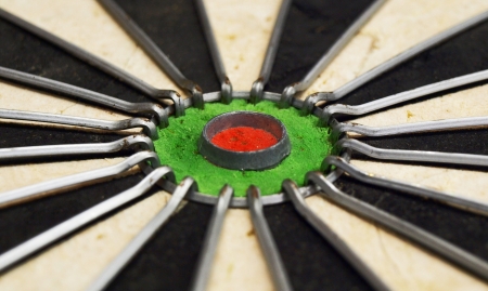 A picture of a dart boardの写真素材