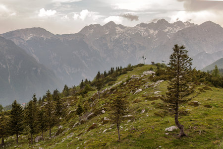 Slovenia farmers hill - Velika Planinaの写真素材