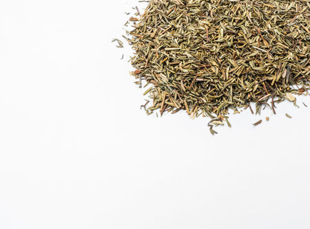 Thyme whole on the white 