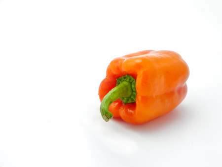 Isolated Red sweet pepper on a white backgroundの写真素材