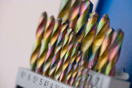 Macro image of drill bits with narrow depth of fieldの写真素材