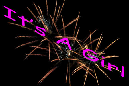 It's A Girl Fireworksの写真素材