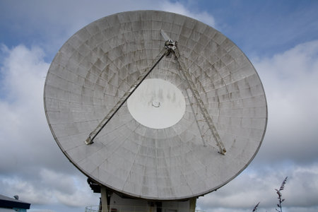 A Satellite Dish at Goonhilly Downs  Cornwall Englandの写真素材