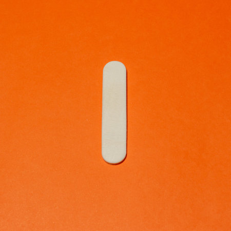 Uppercase letter A - wood texture - Orange background