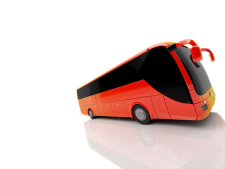 orange view of a front side busの写真素材
