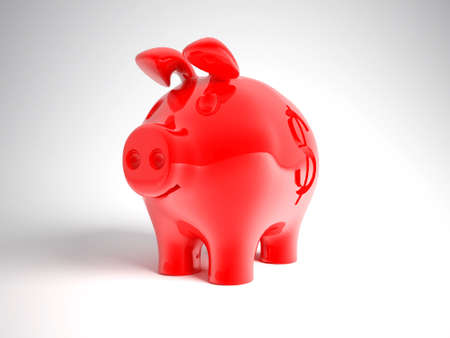 red pig bankの写真素材